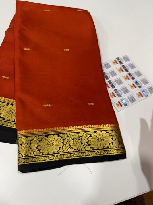 Mysore silk saree light weight pattern