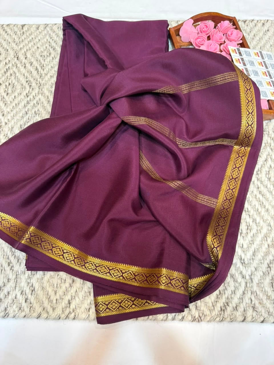 Mysore silk sarees self pattern