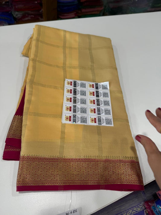 ❤️Traditional border in gold lace Zari Mysore silk sarees  ❤️