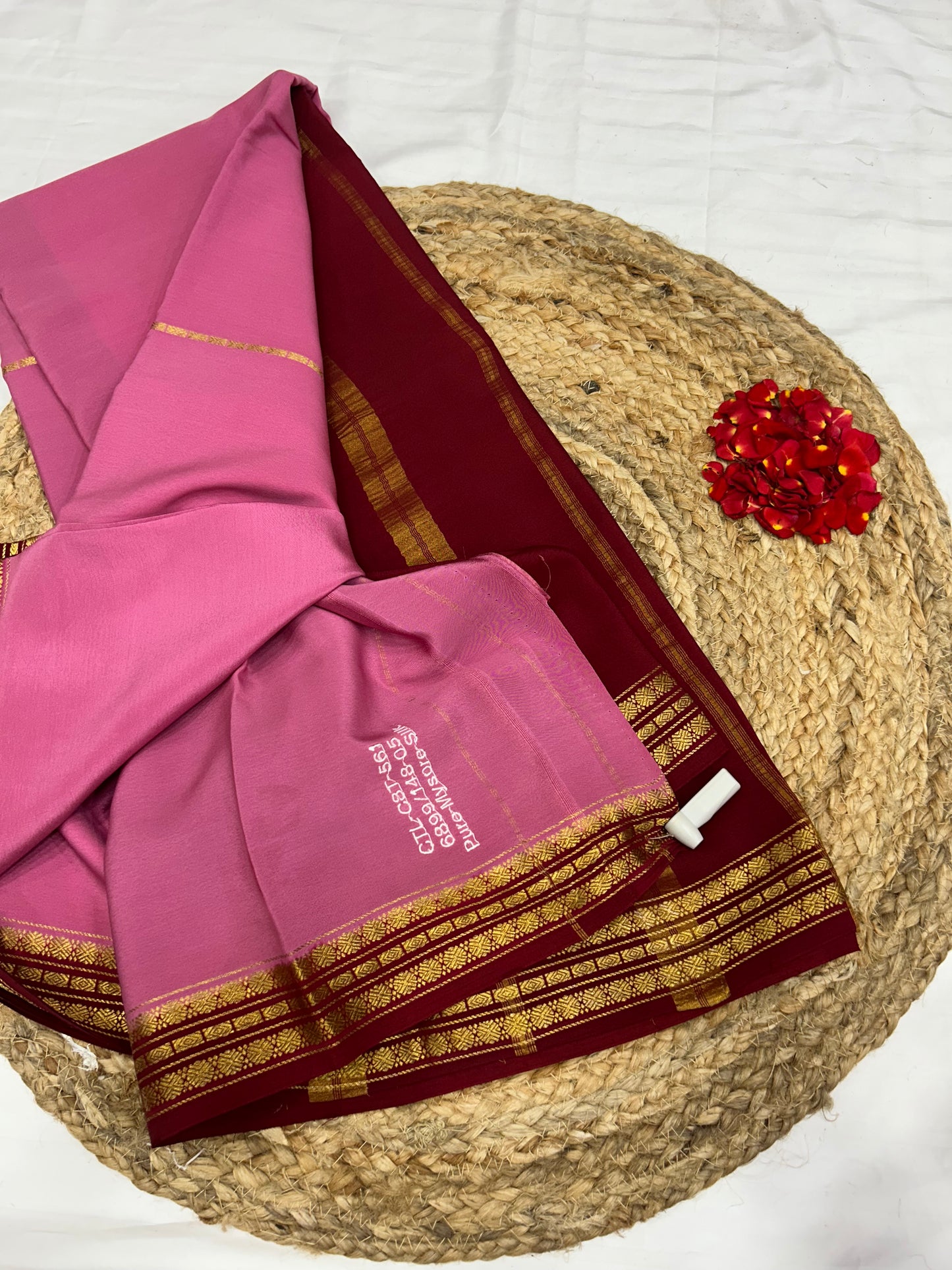Mysore silk gold lace
