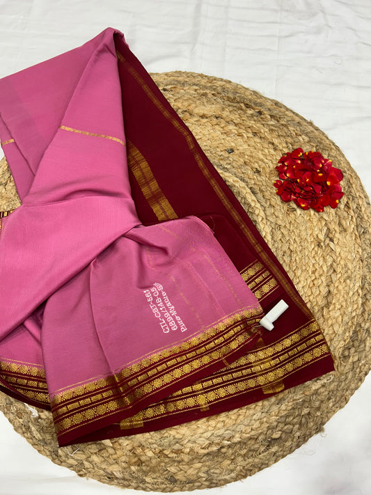 Mysore silk gold lace
