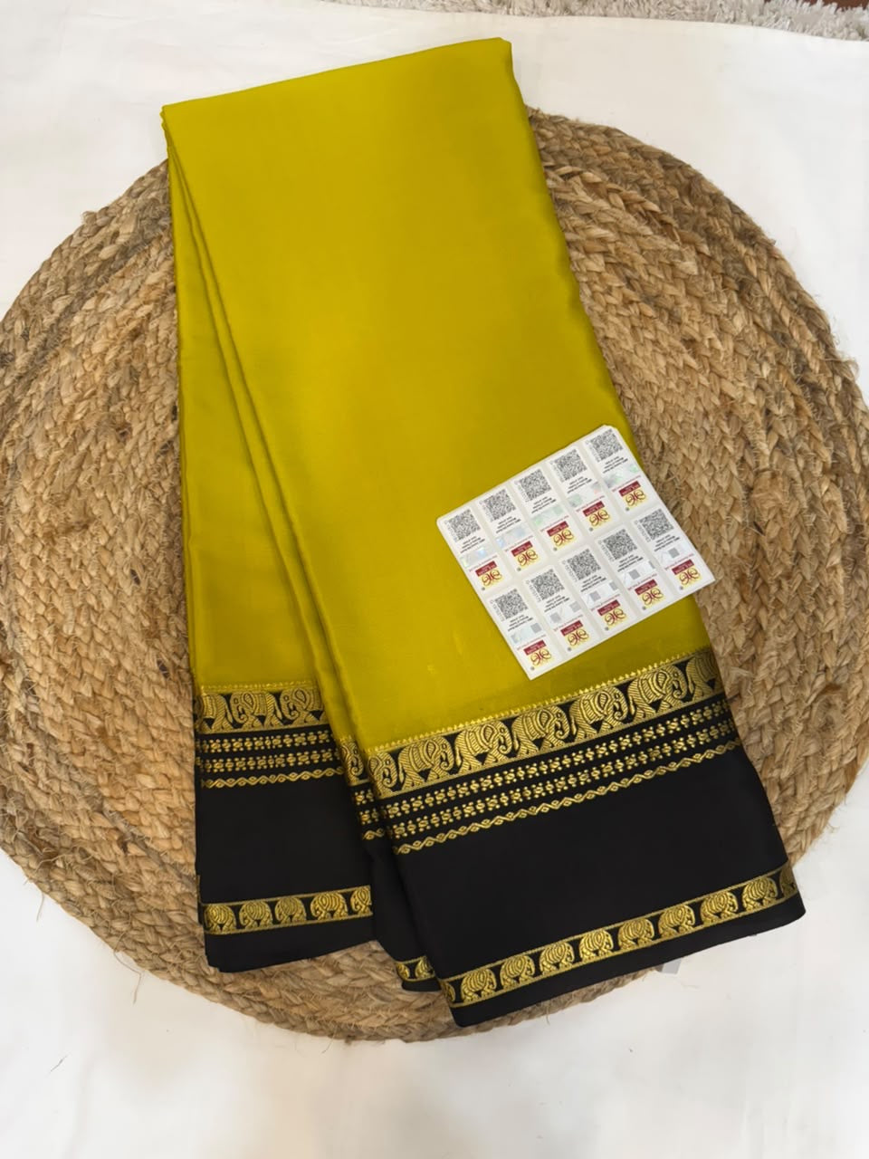 Mysore silk sarees contrast pattern