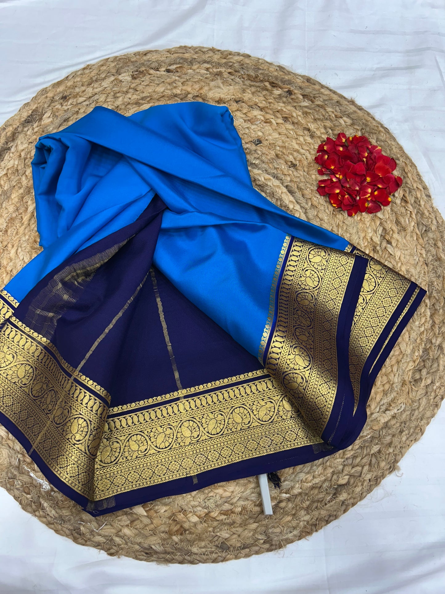 Mysore silk contrast