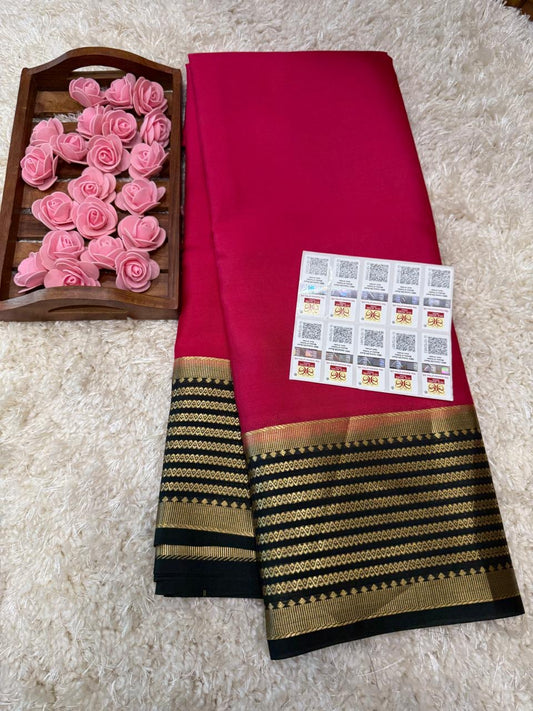 Mysore silk sarees light weight pattern