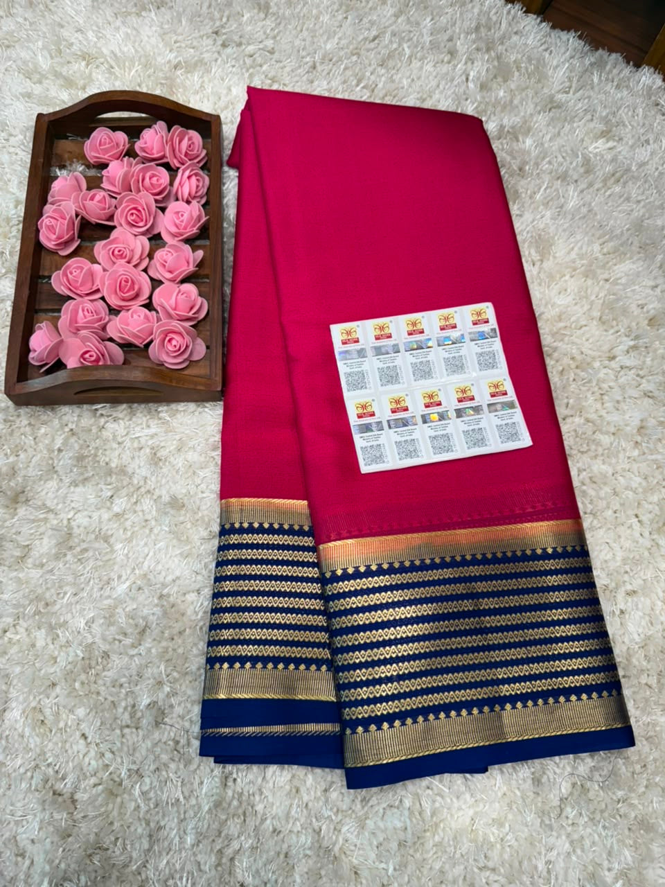Mysore silk sarees light weight pattern