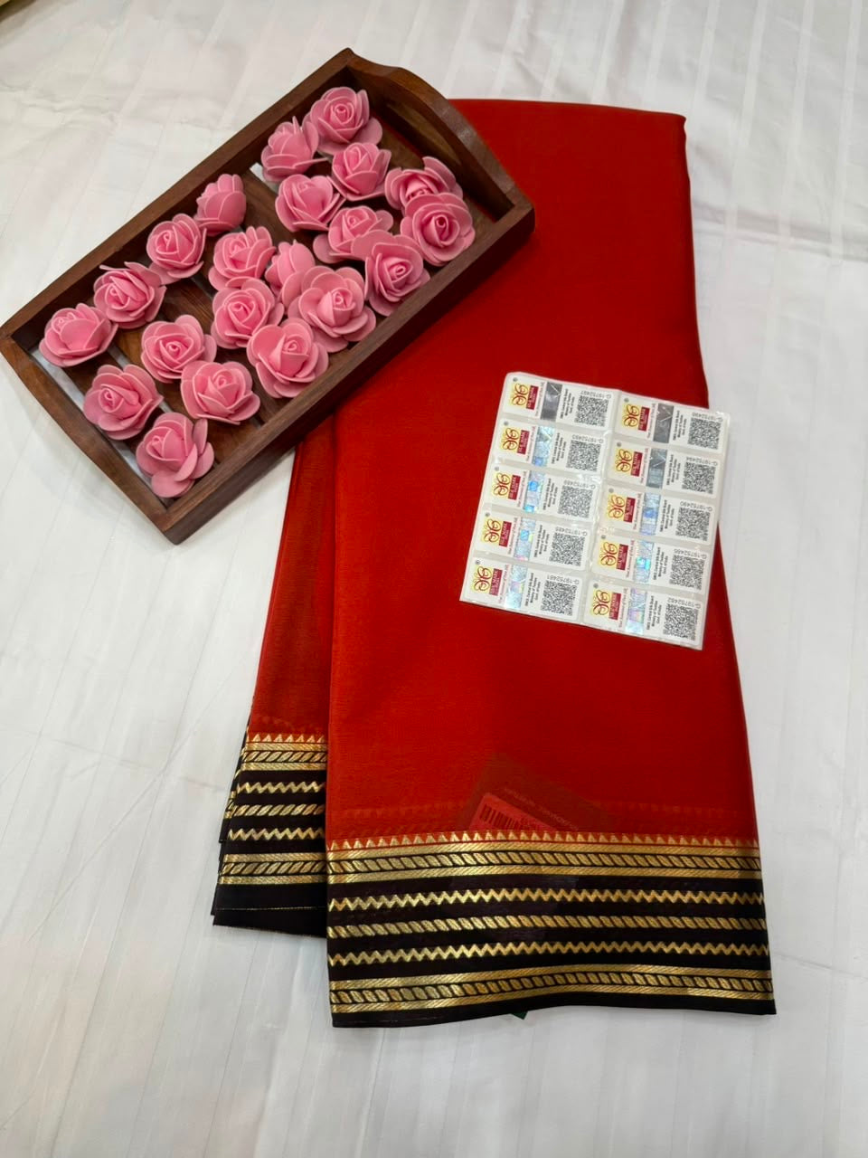 Mysore silk sarees light weight pattern