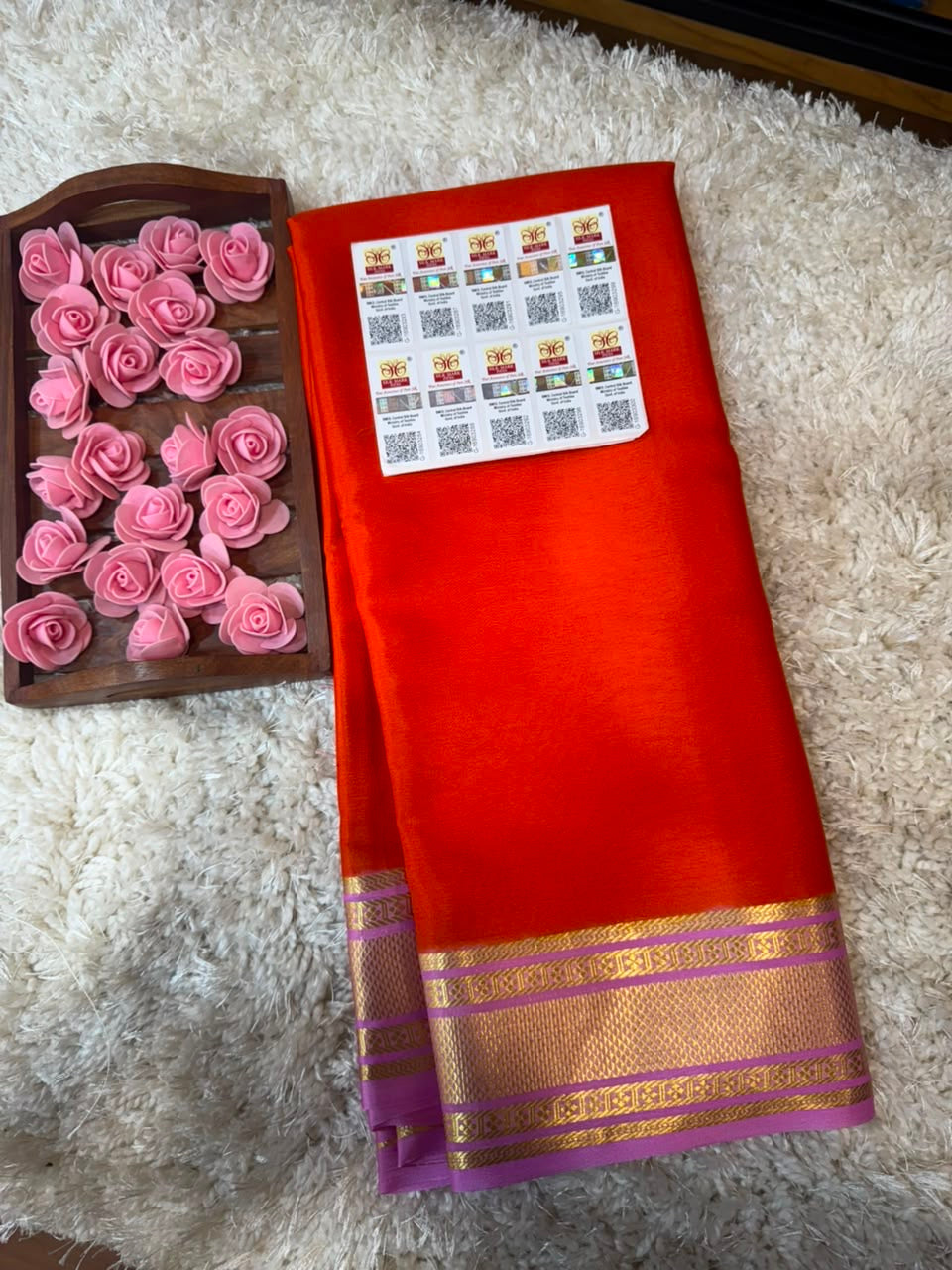 Mysore silk sarees light weight pattern
