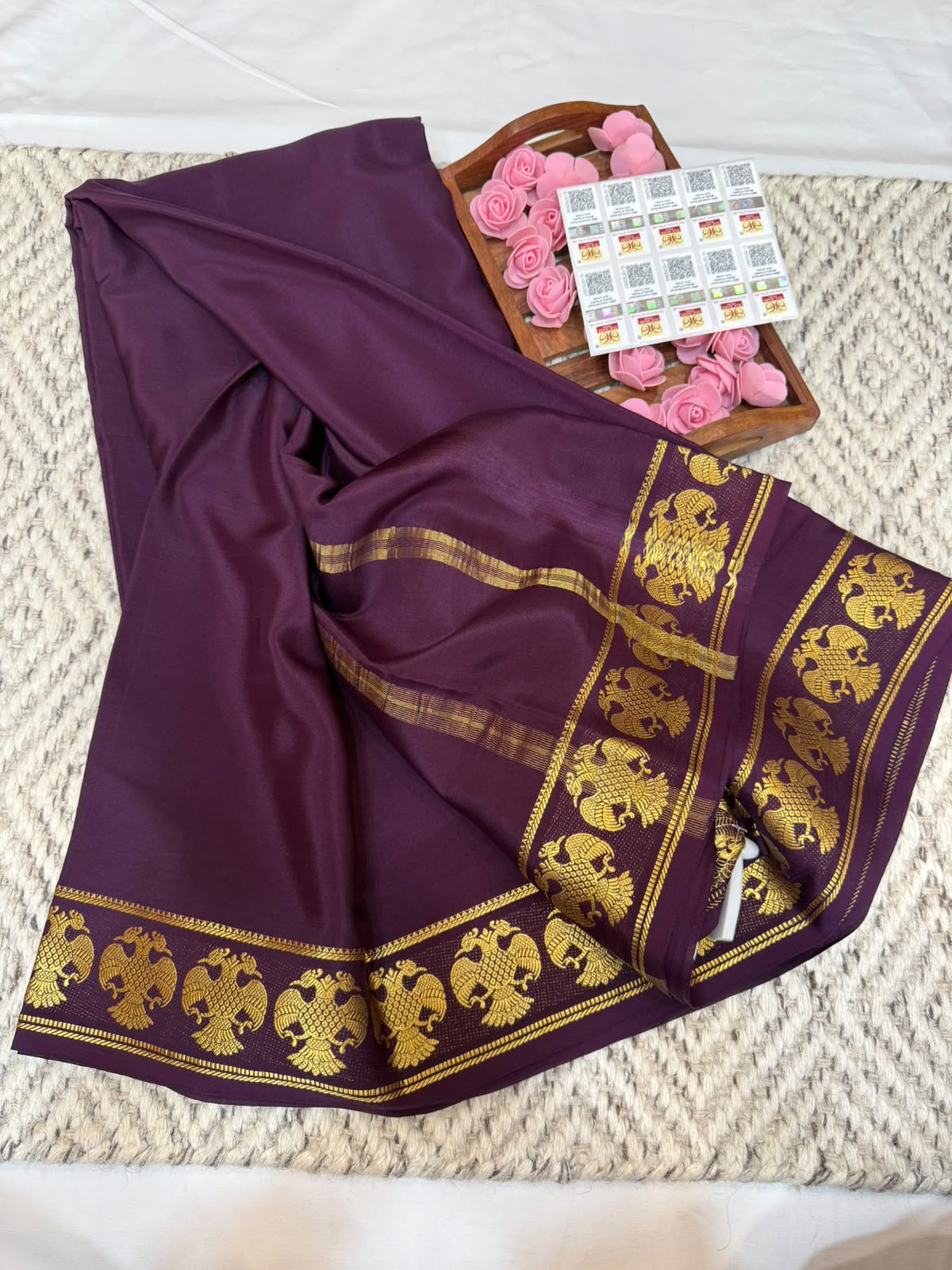 Mysore silk sarees self pattern