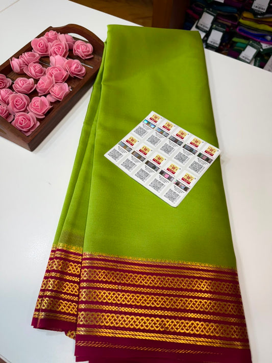 Mysore silk sarees light weight pattern