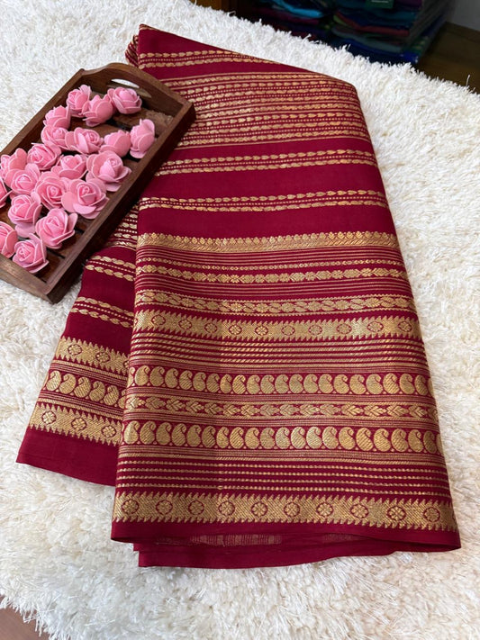 Mysore silk sarees self pattern