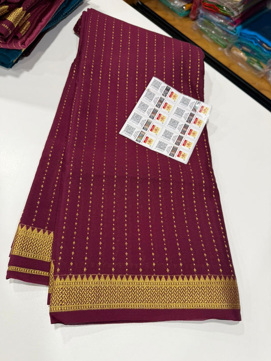 Mysore silk saree self pattern