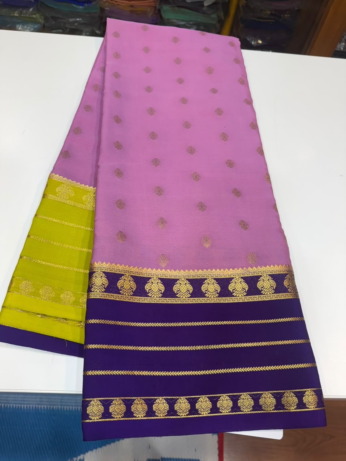 Mysore silk sarees 3D pattern