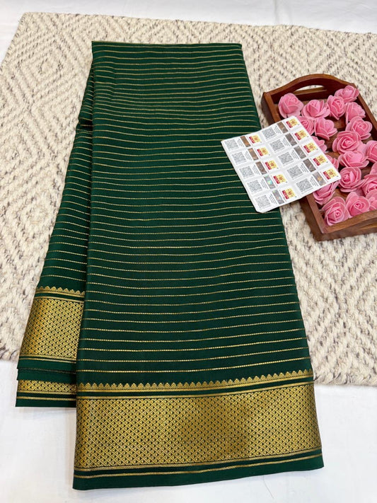 Mysore silk sarees self pattern