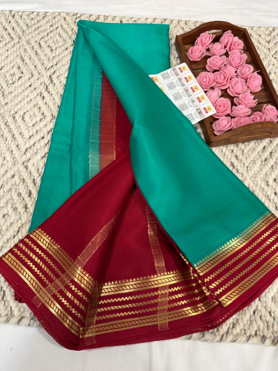 Mysore silk sarees light weight pattern