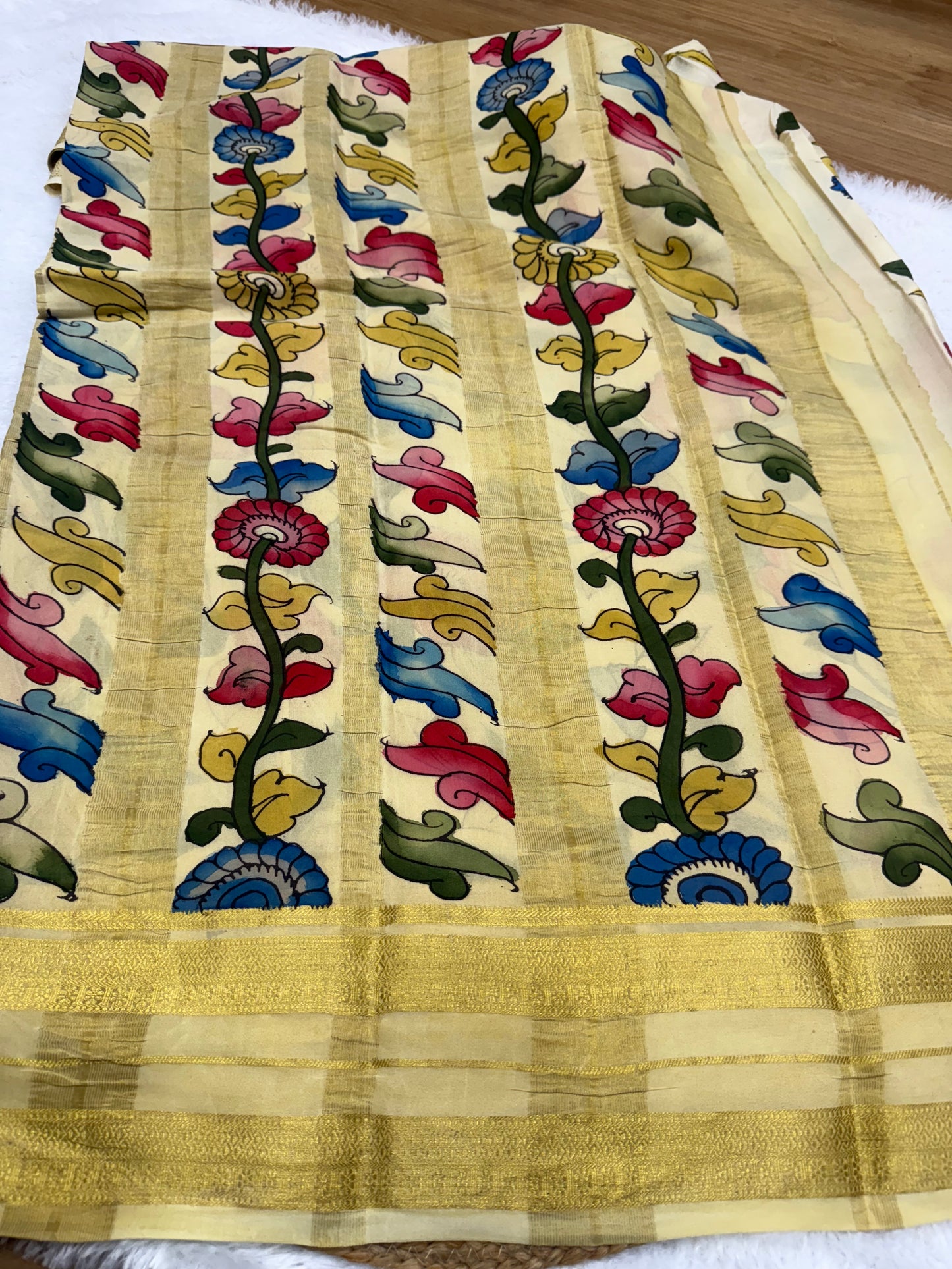 Pen Kalamkari Mysore silk