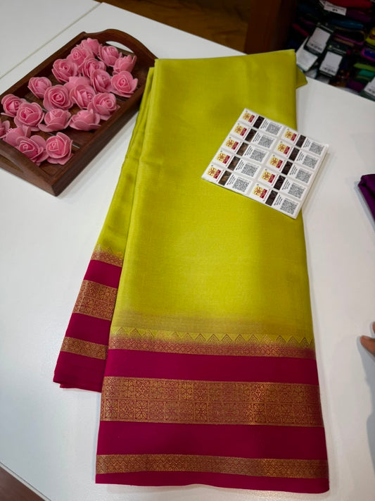 Mysore silk sarees light weight pattern