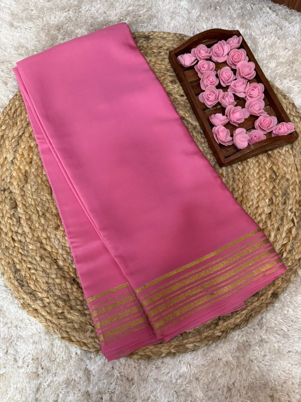 Mysore silk sarees self pattern
