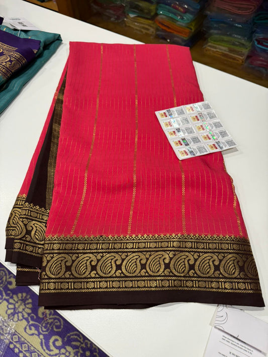Pure zari Mysore silk saree