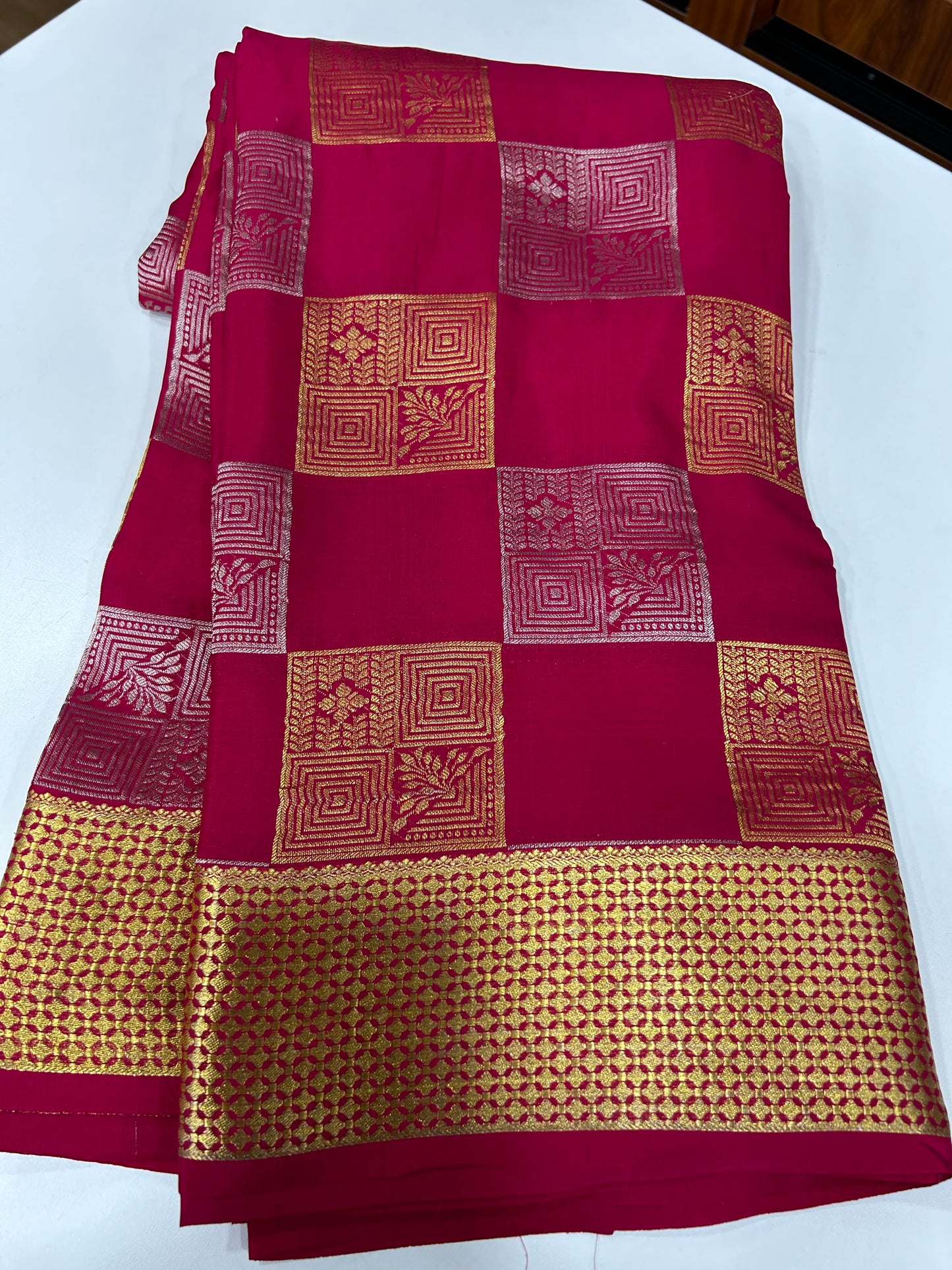 Mysore silk self checks