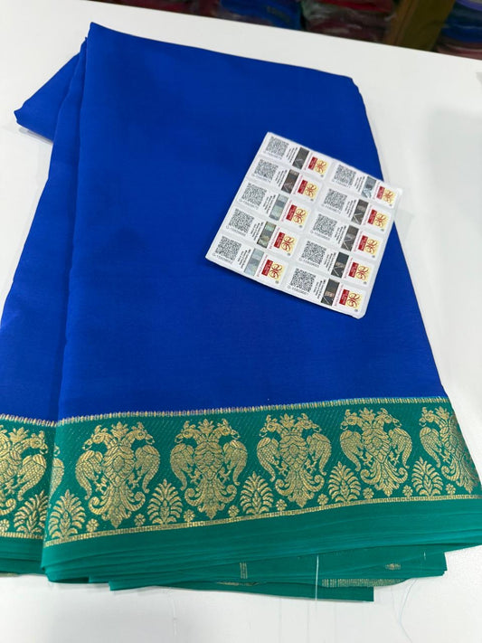 ❤️Traditional border in gold lace Zari Mysore silk sarees  ❤️