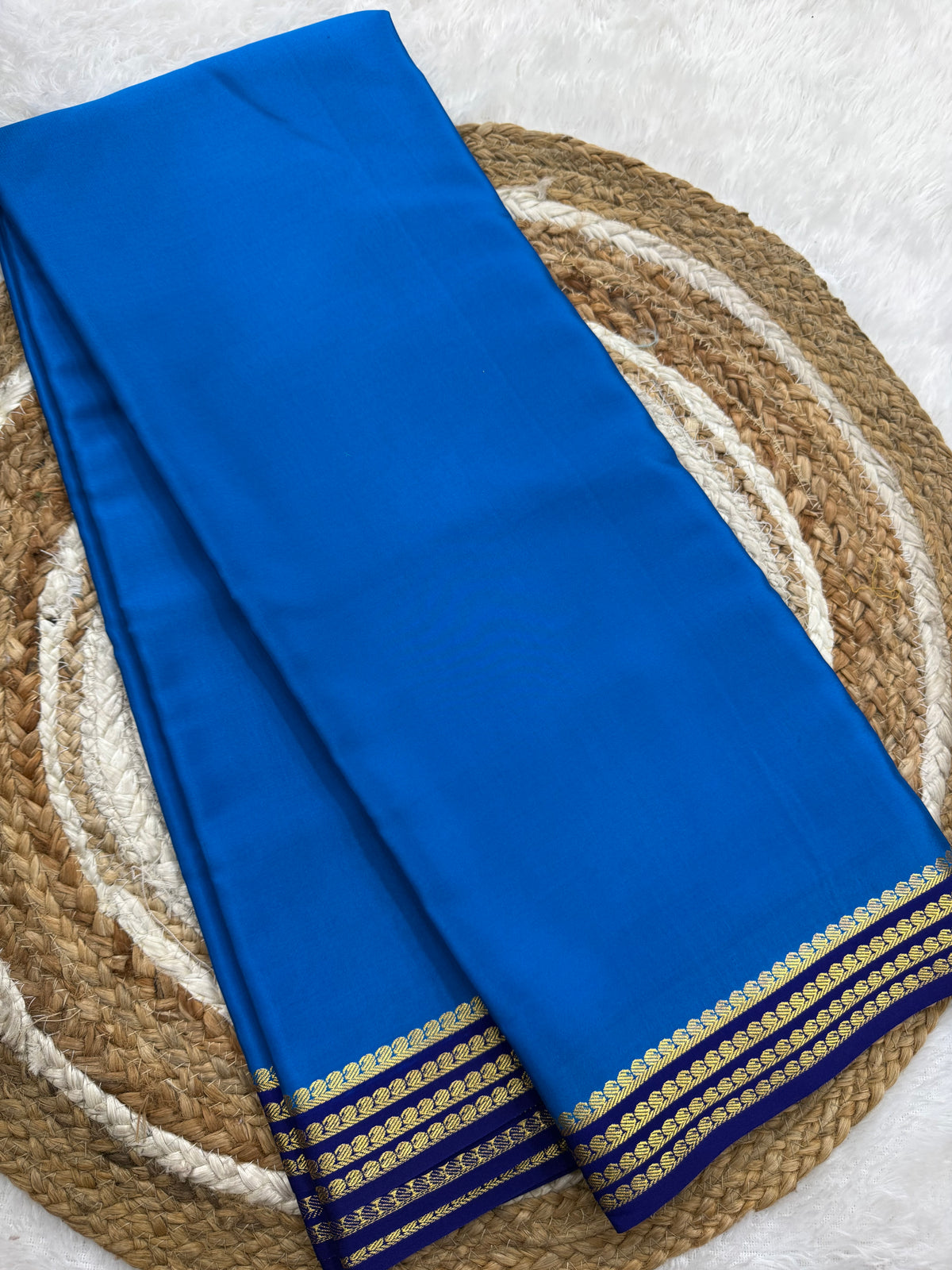 Mysore silk contrast border