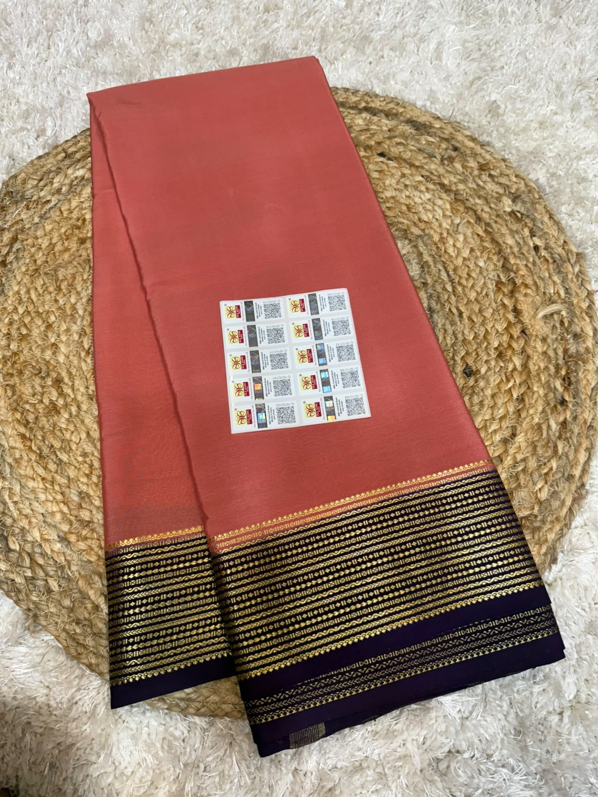Mysore silk sarees contrast pattern