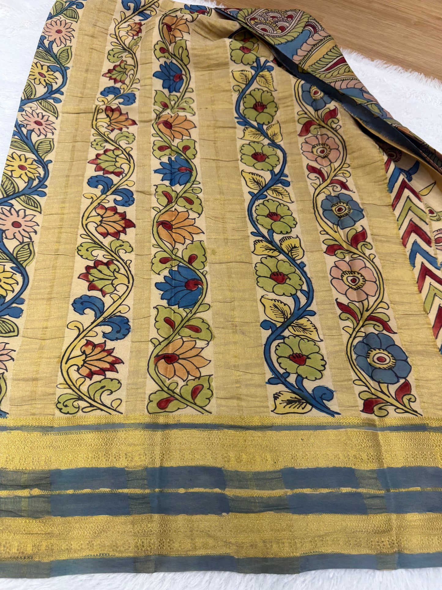 Pen Kalamkari Mysore silk