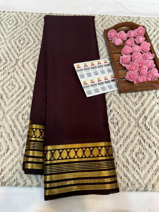 Mysore silk sarees light weight pattern