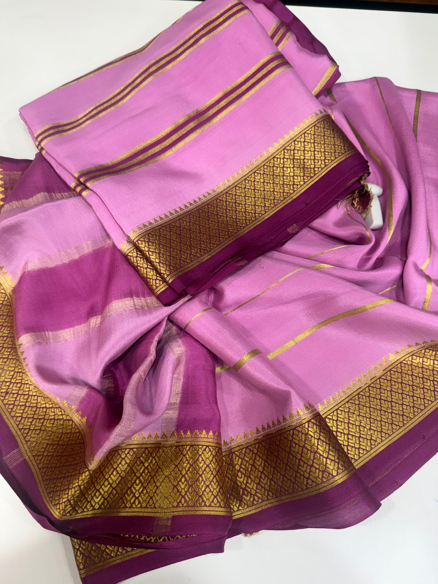 Printed Mysore silk saree