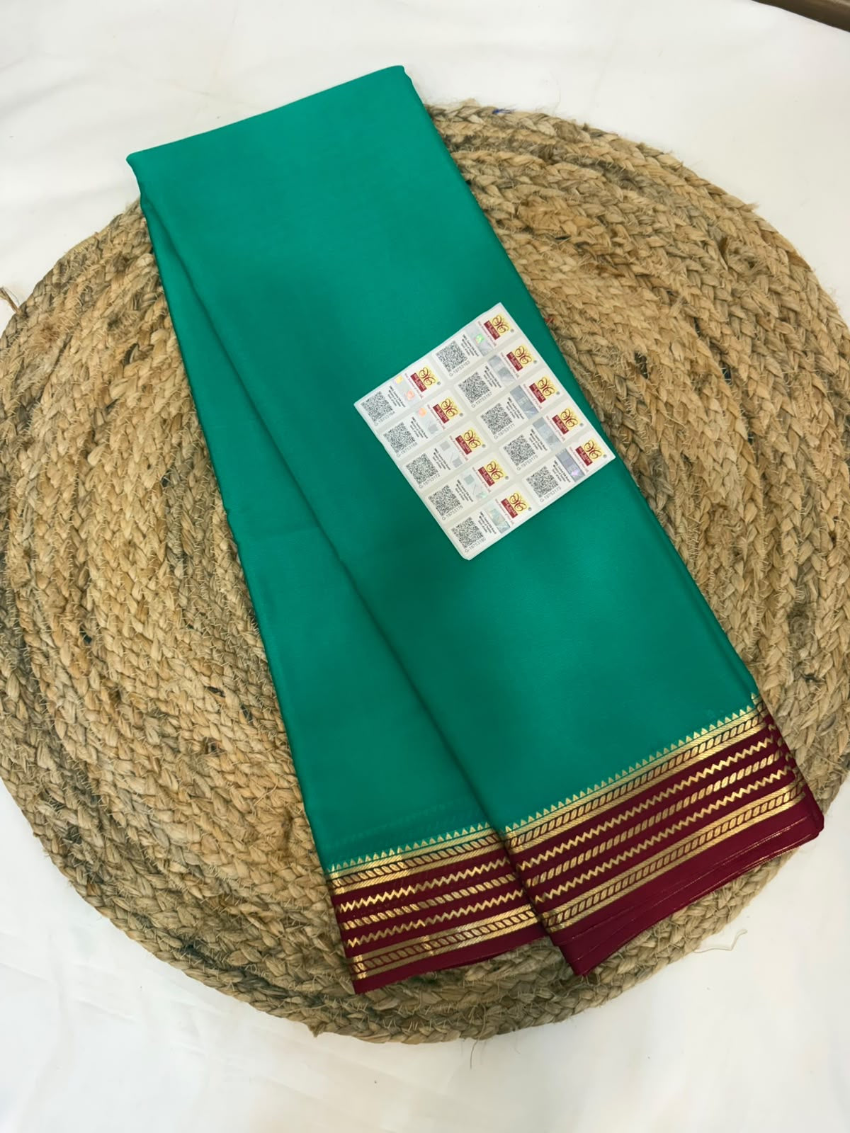 Mysore silk sarees light weight pattern