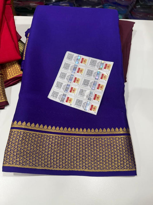 Mysore Silk saree self pattern