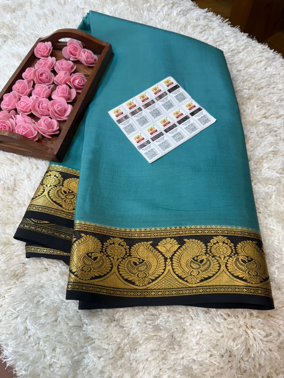 Mysore silk sarees contrast pattern