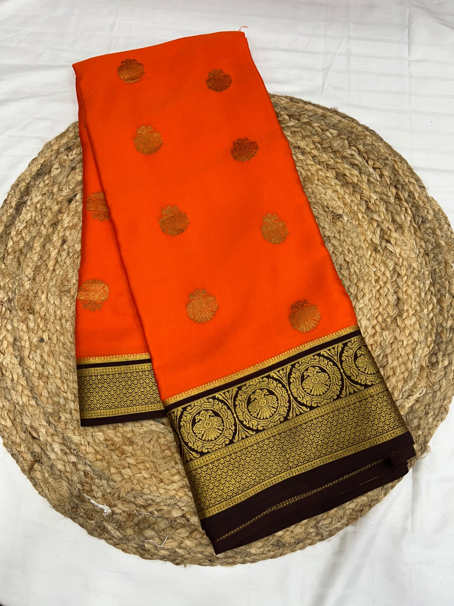 Contrast butta Mysore silk