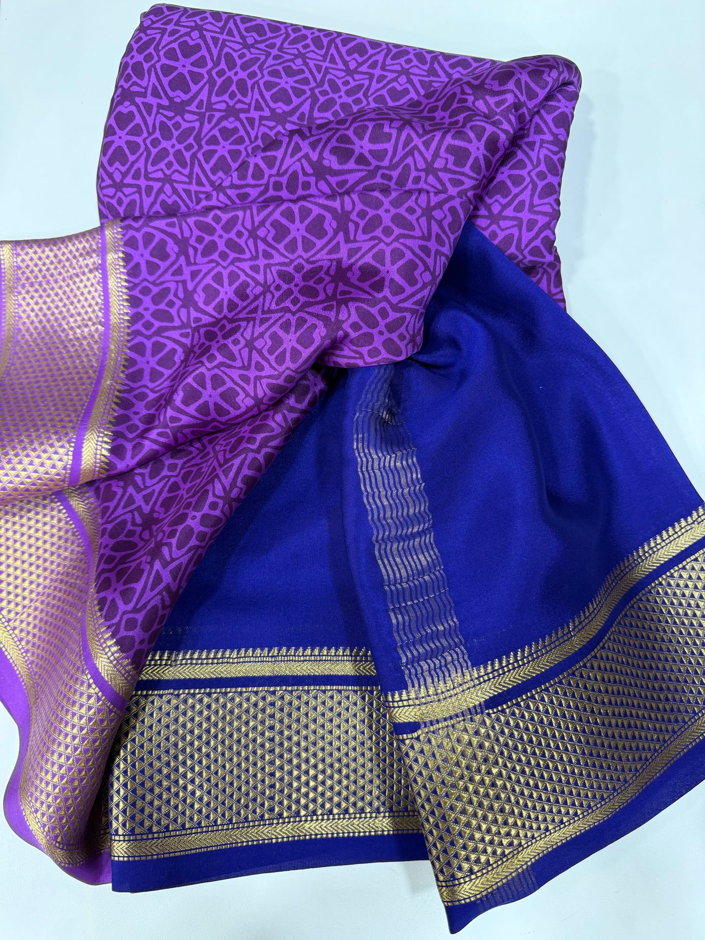 2D Shibori Mysore Silk