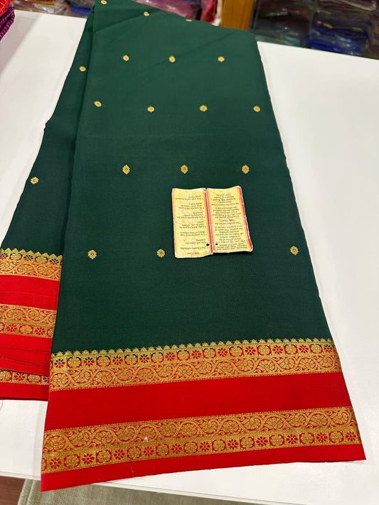 New Bentex pattern  mysore silk sarees with elegant color combination
