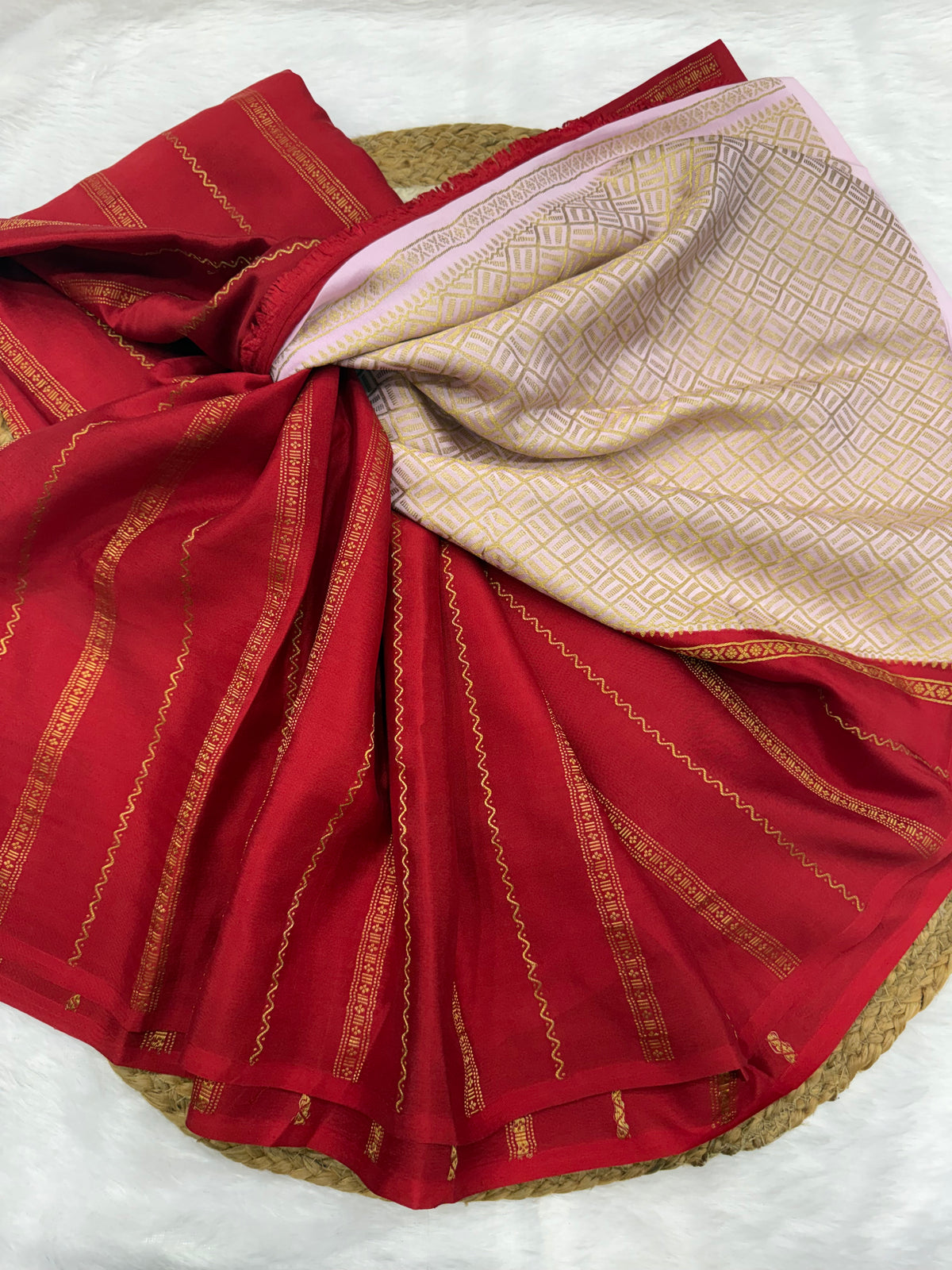 Mysore silk border less