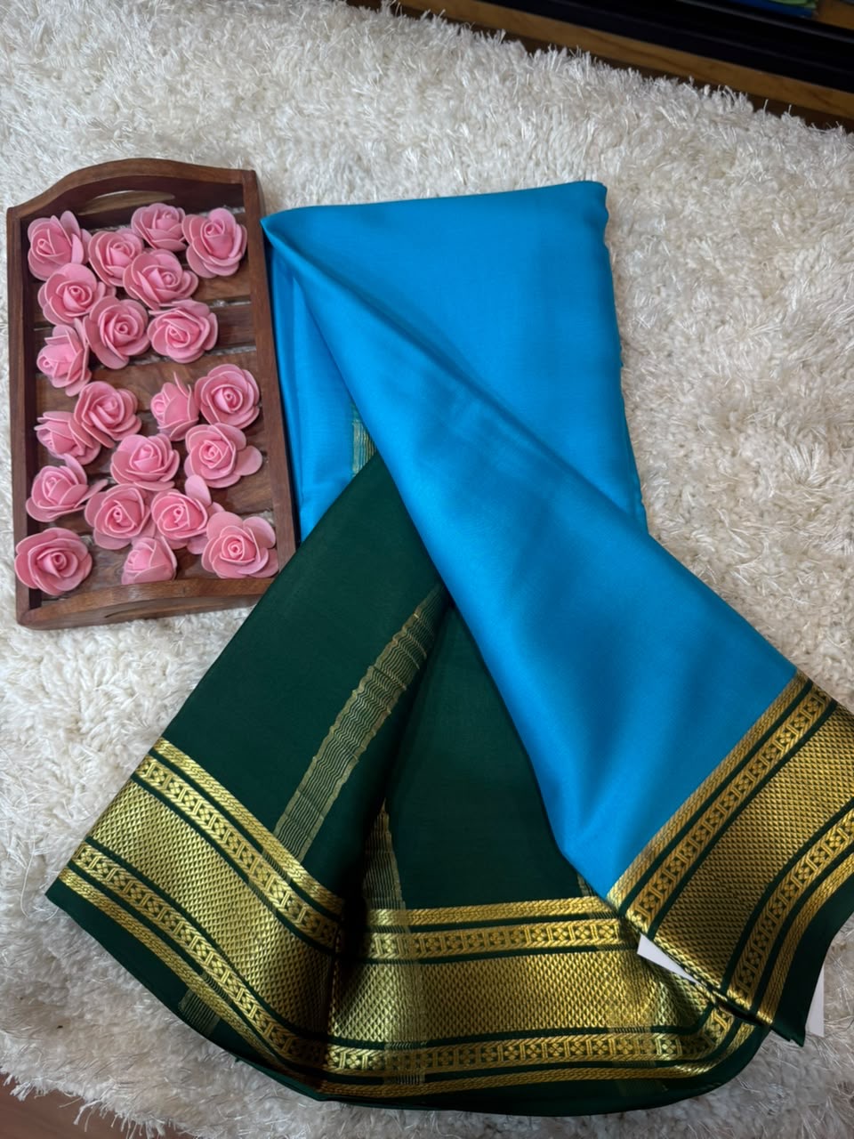 Mysore silk sarees light weight pattern