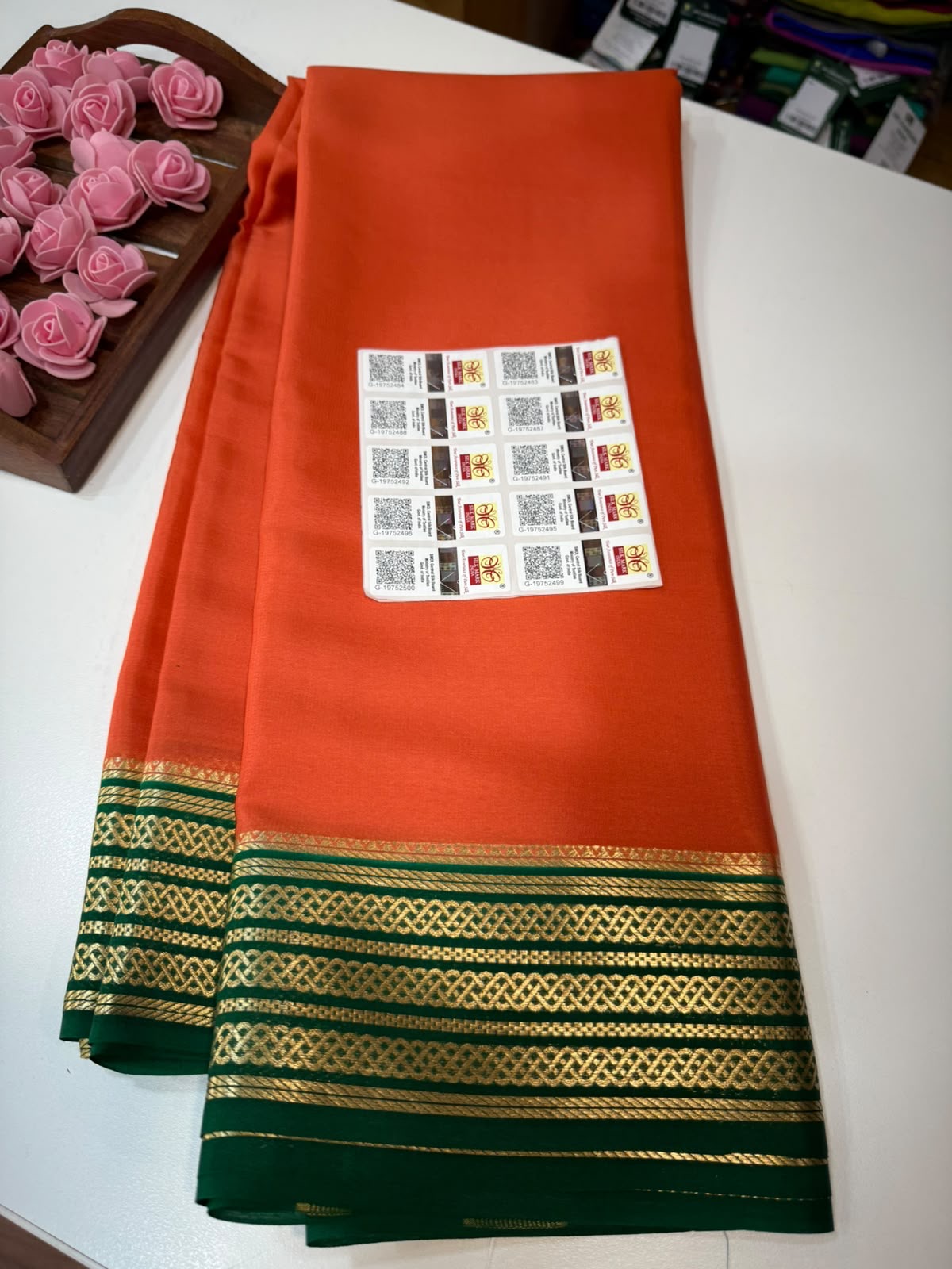 Mysore silk sarees light weight pattern