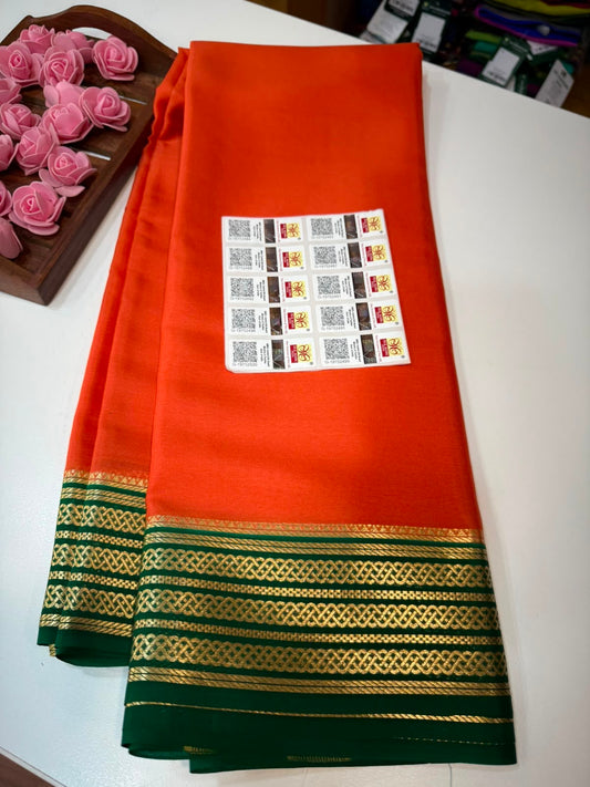 Mysore silk sarees light weight pattern