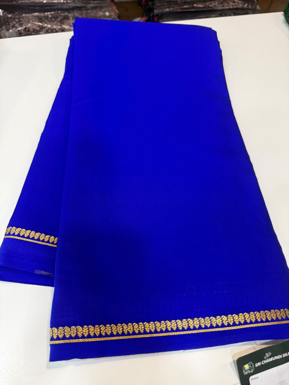 Mysore silk sarees self premium zari pattern