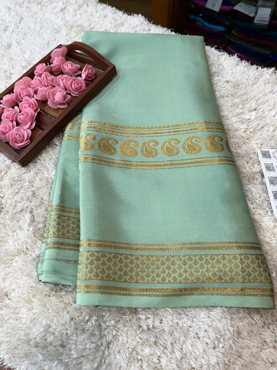 Mysore silk sarees self pattern