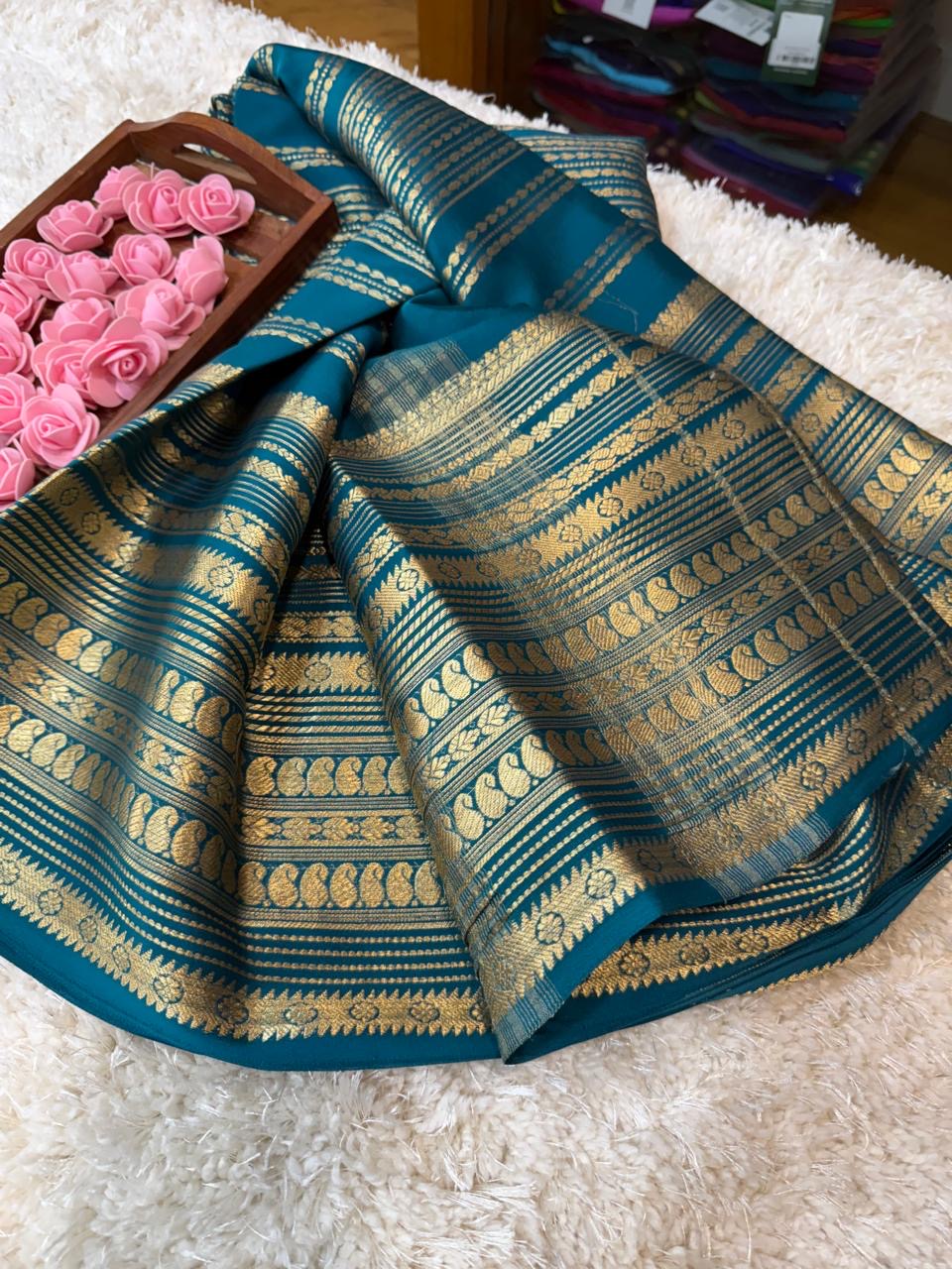 Mysore silk sarees self pattern