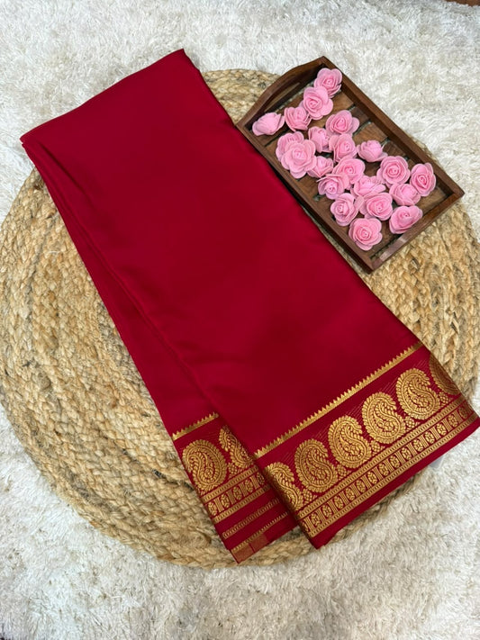Mysore silk sarees self pattern