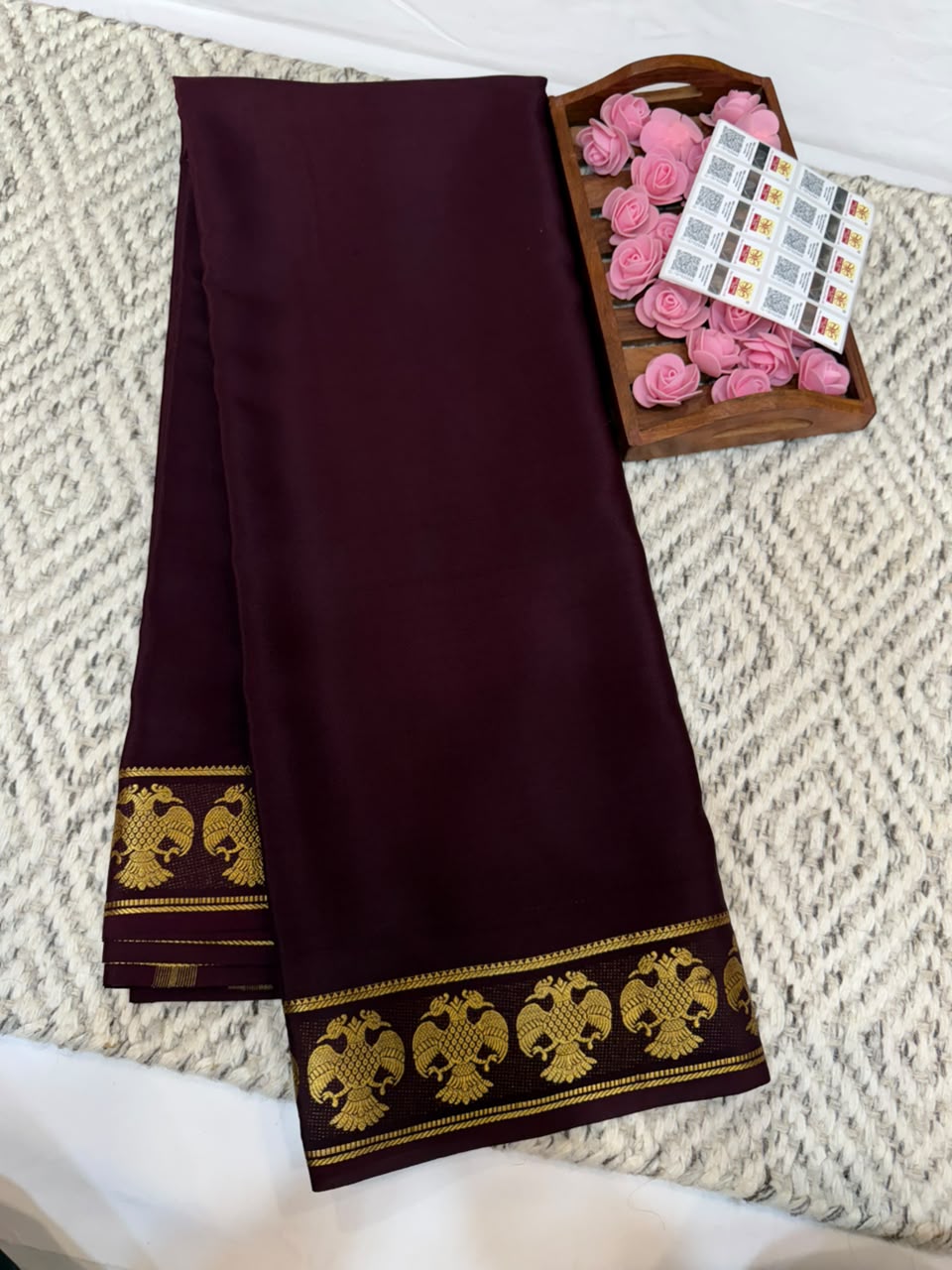 Mysore silk sarees self pattern