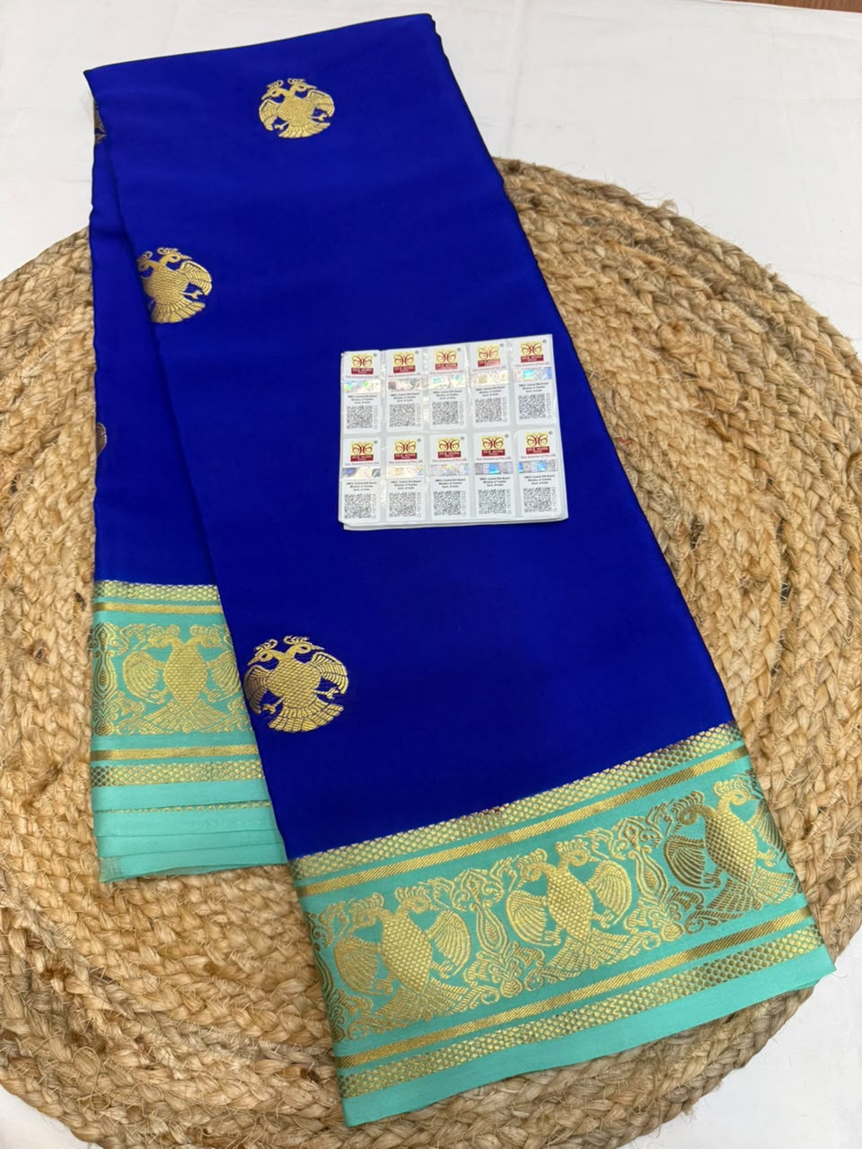 Mysore silk sarees contrast pattern