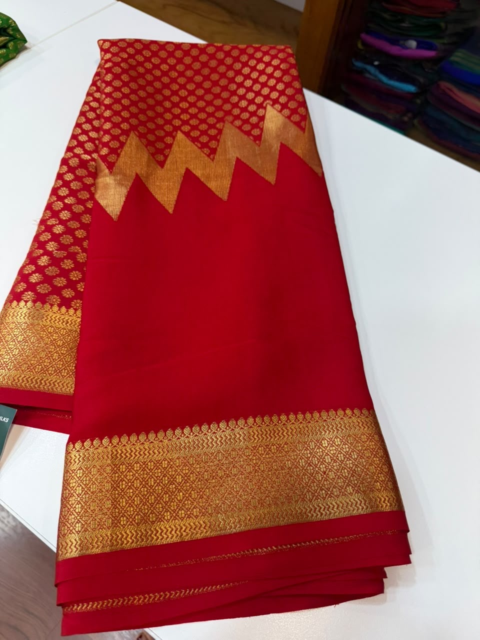 Mysore silk sarees self Butta pattern