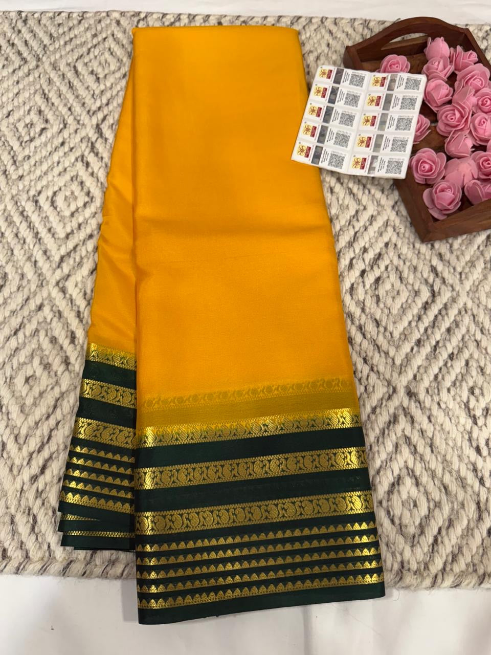 Mysore silk sarees light weight pattern