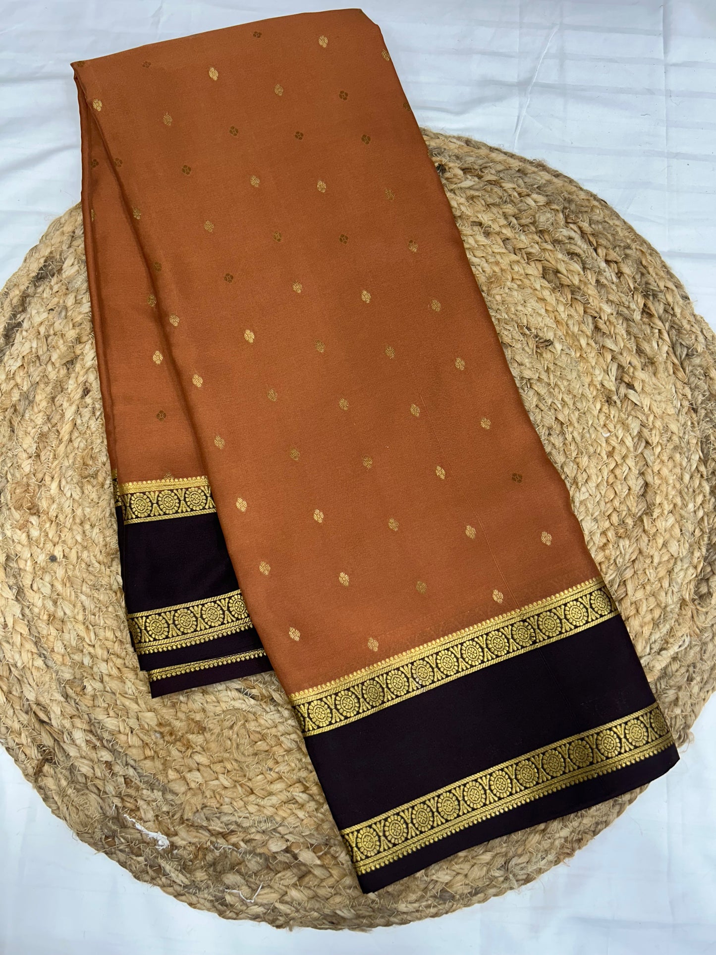 Contrast butta Mysore silk