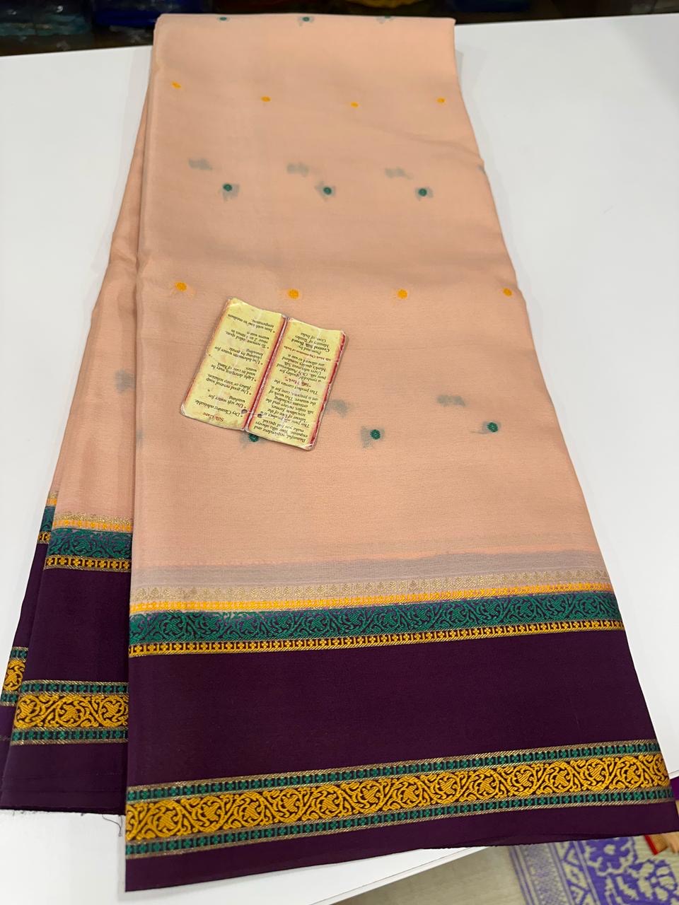 New Bentex pattern  mysore silk sarees with elegant color combination
