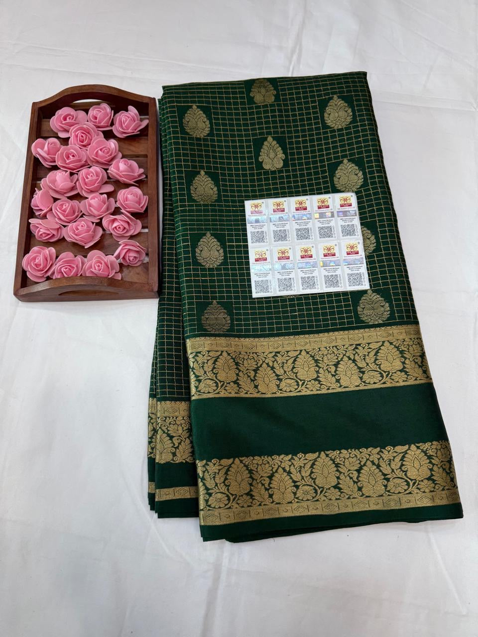 Mysore silk sarees self pattern